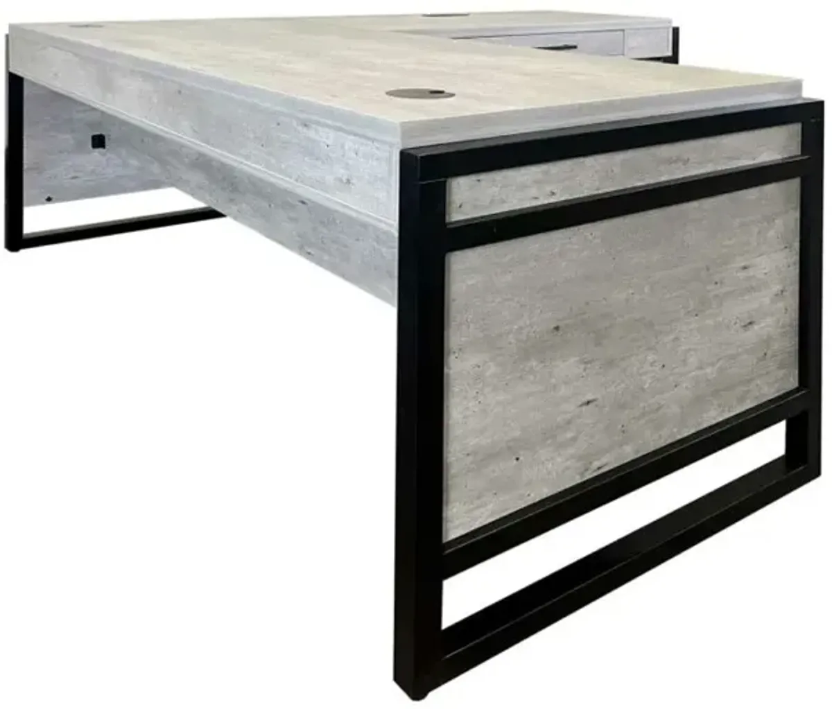 Mason Open L-desk and Writing Table in Grey