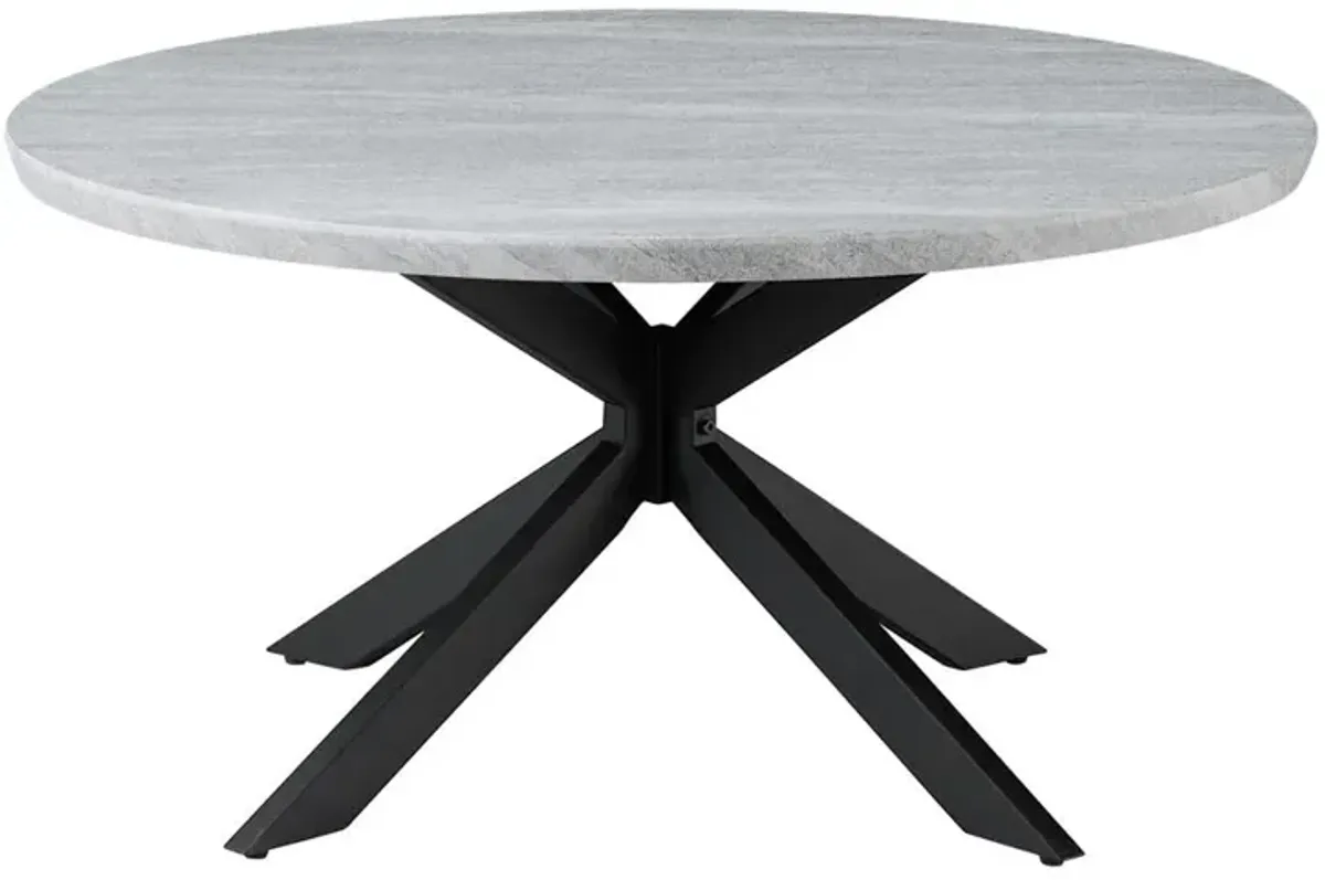 Keyla Faux Marble Round Cocktail Table