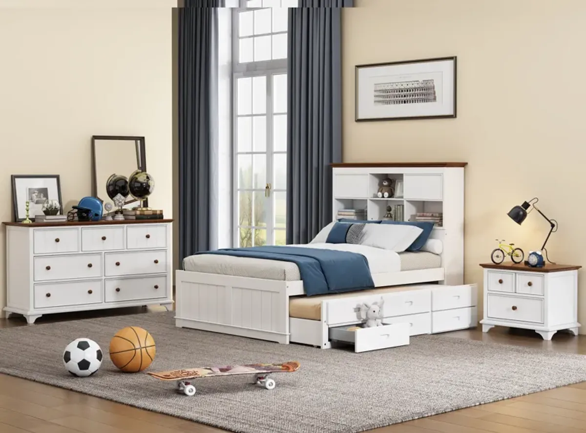 Merax 3 Pieces Wooden Captain Bedroom Set