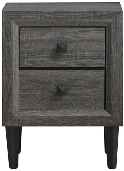 Hivago Multipurpose Retro Bedside Nightstand with 2 Drawers