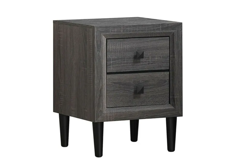 Hivago Multipurpose Retro Bedside Nightstand with 2 Drawers