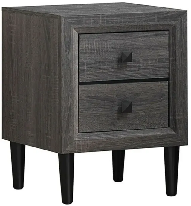 Hivago Multipurpose Retro Bedside Nightstand with 2 Drawers