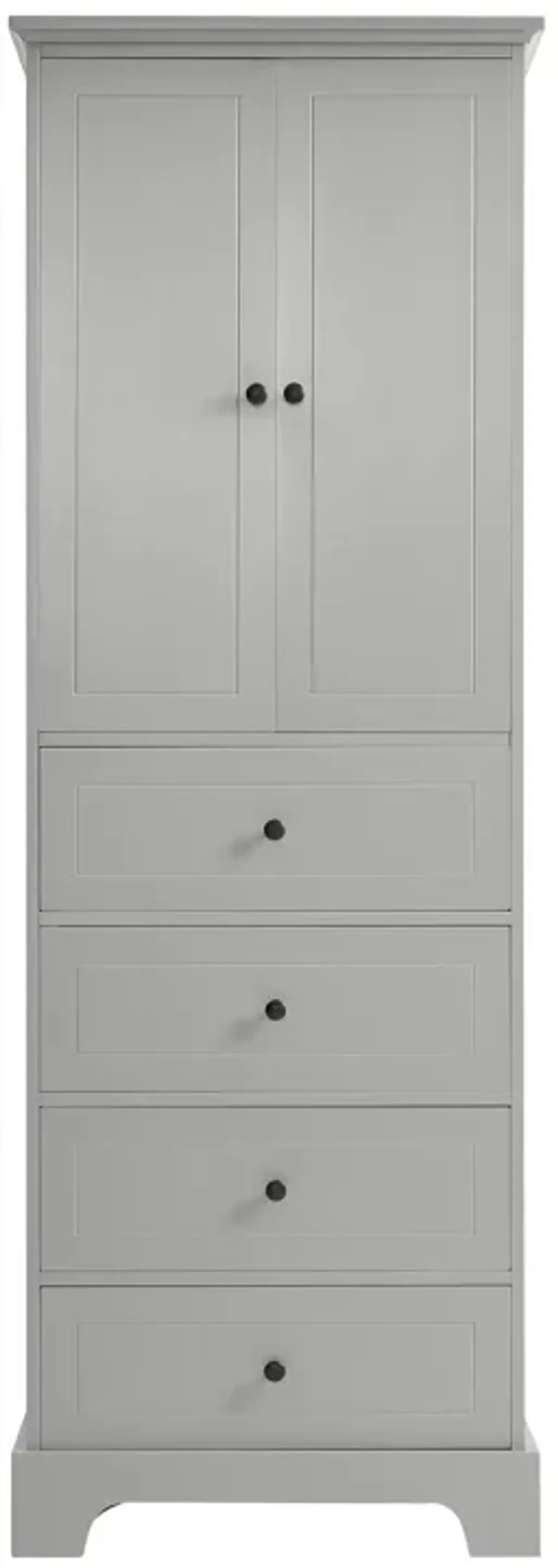 Merax Modern Bathroom Storage Cabinet with 2 Doors and 4 Drawers