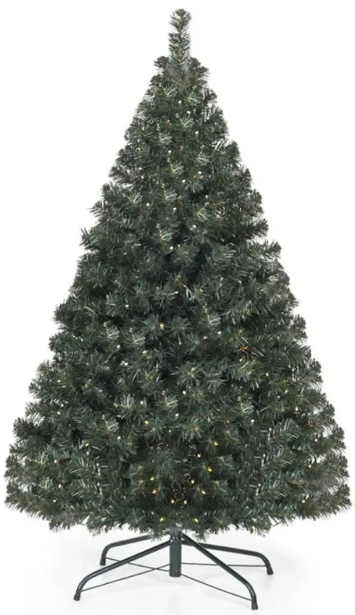 Hivvago 4.5 Feet PVC Pre-lit Artificial Hinged Christmas Tree