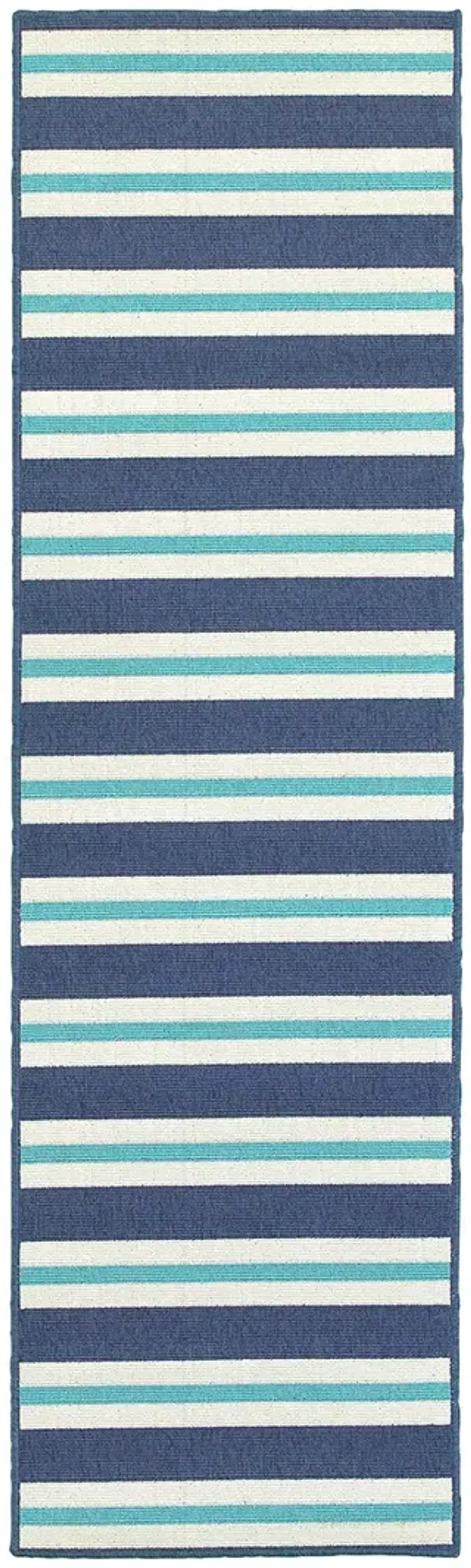 Meridian 2'3" x 7'6" Blue Rug