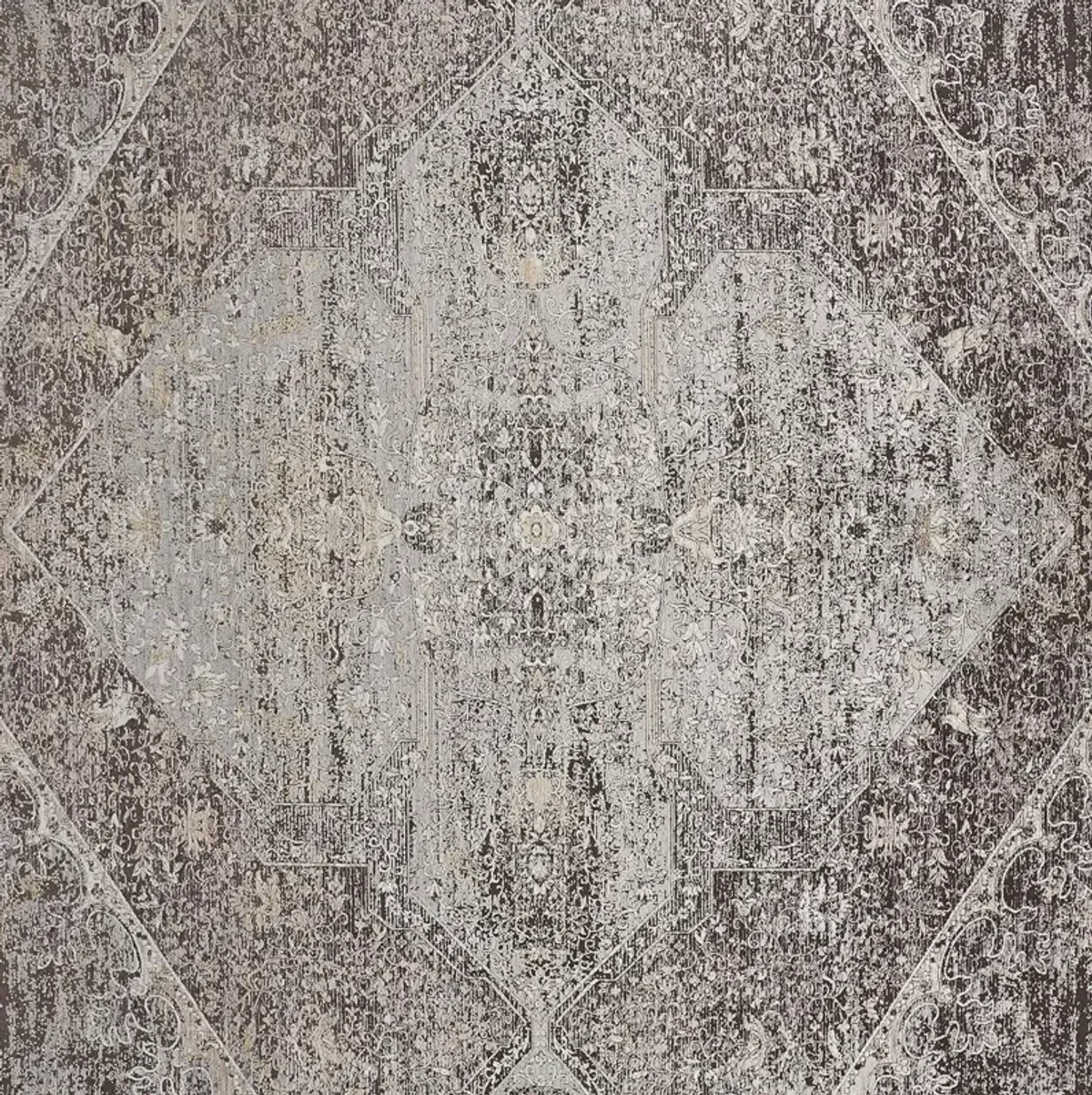 Sarrant 3963F Gray/Silver/Ivory 2'8" x 12' Rug