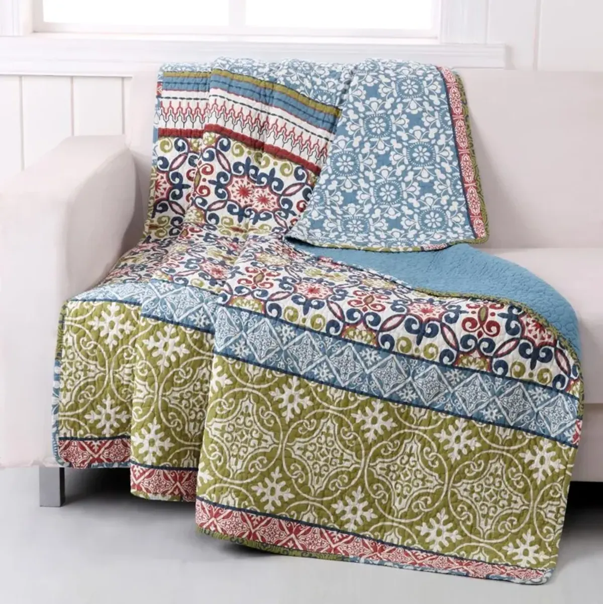 Greenland Home Fashion Shangri - La Throw Blanket - Multi 50x60"