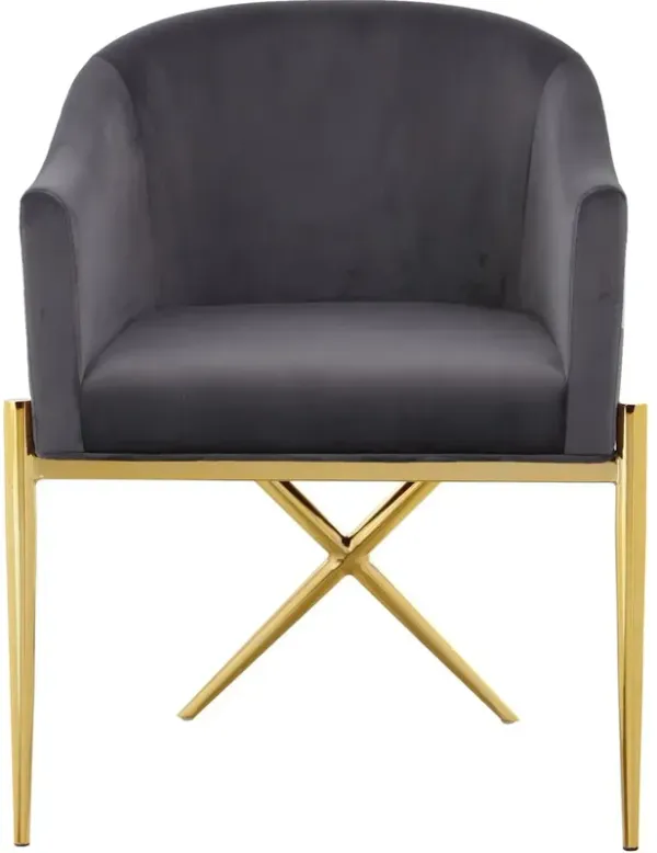 Meridian Furniture Xavier Grey Velvet Dining Chair