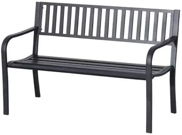 Outdoor Garden Bench with 550 lb Max Weight Capacity for Patio or Backyard