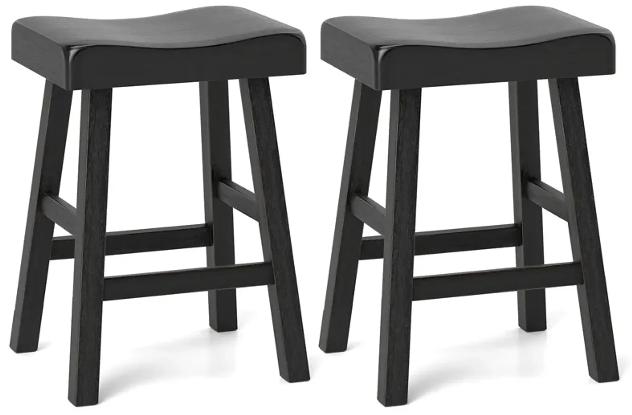 Counter Height Stools Set of 2 with Footrest for Restaurant Cafe Pub ...