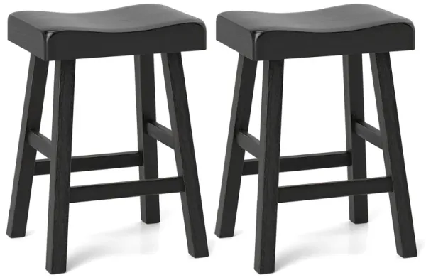 Counter Height Stools Set of 2 with Footrest for Restaurant Cafe Pub