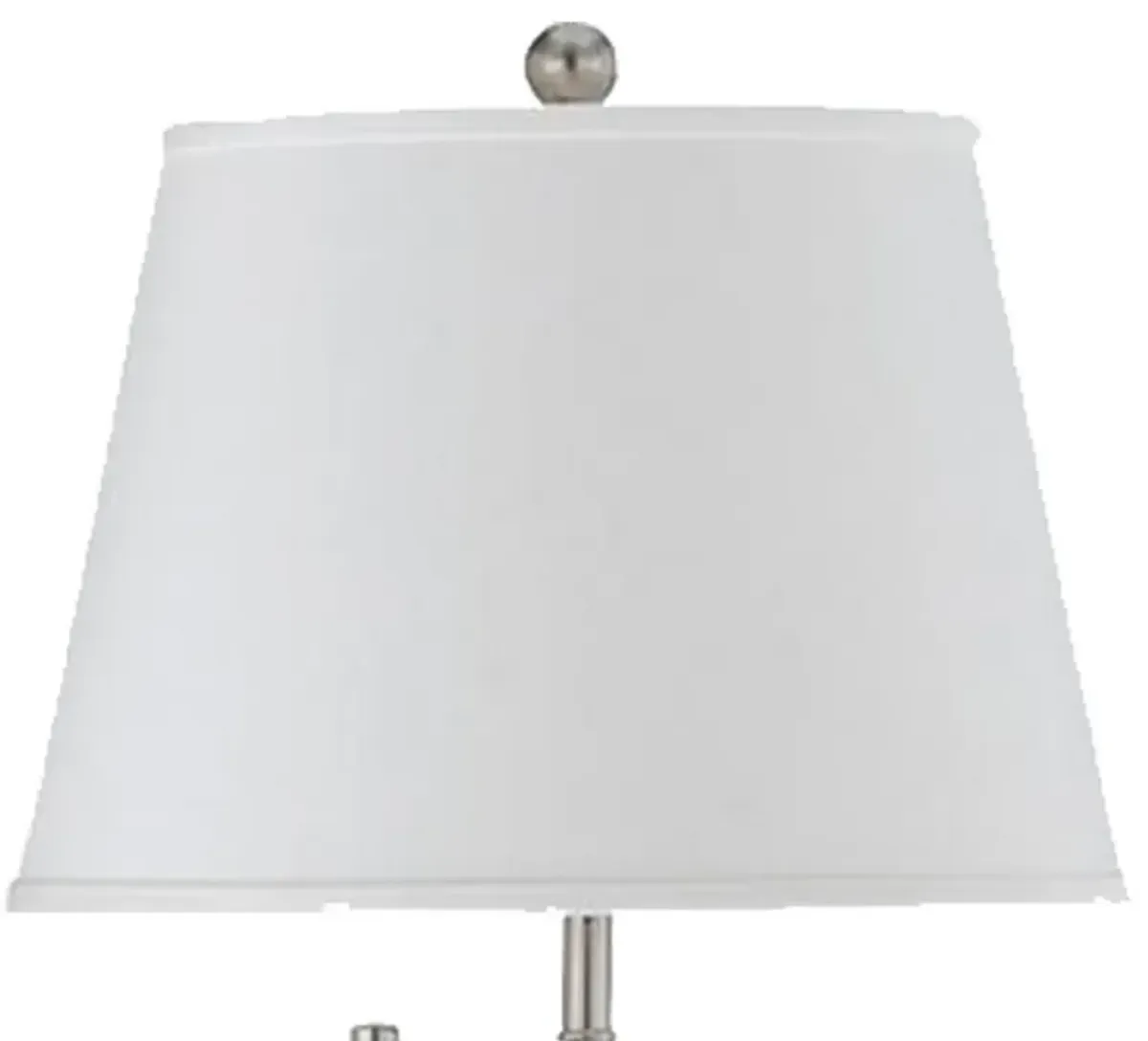 Metal Round 3 Way Floor Lamp with Spider Type Shade, Silver and White-Benzara