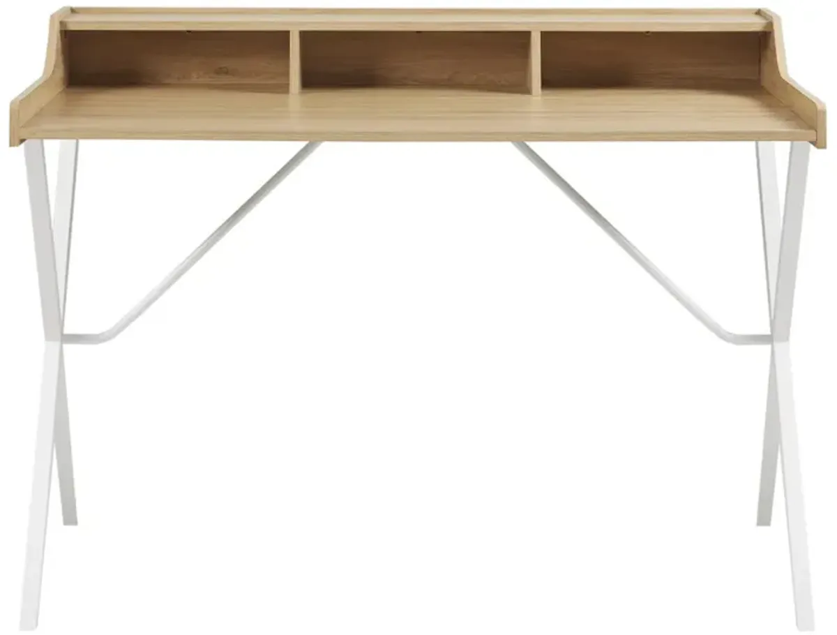 Gracie Mills Shelby Modern Writing Desk with Storage