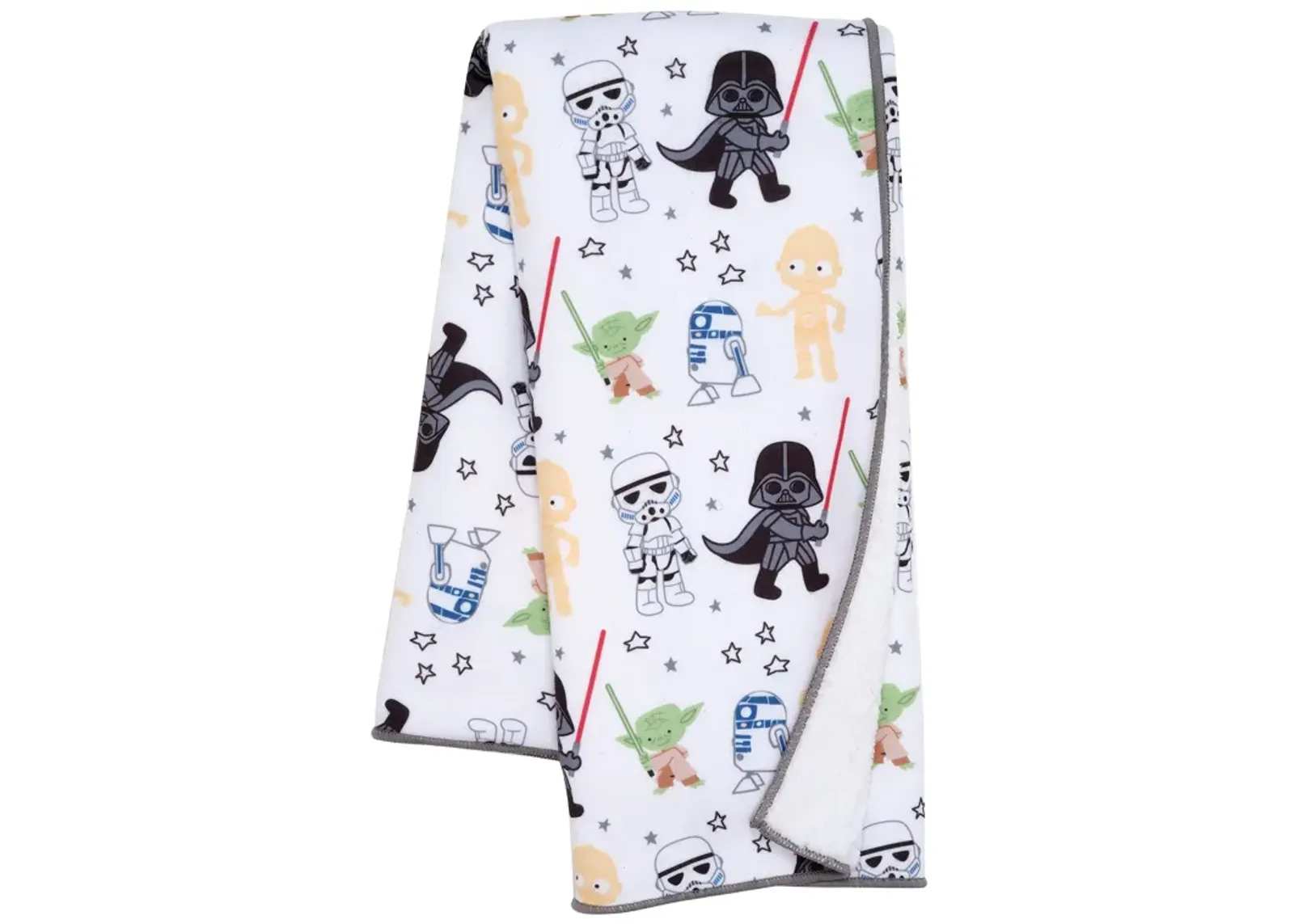 Lambs & Ivy Star Wars Classic Fleece Baby Blanket - Yoda/Darth Vader/R2-D2/C-3PO