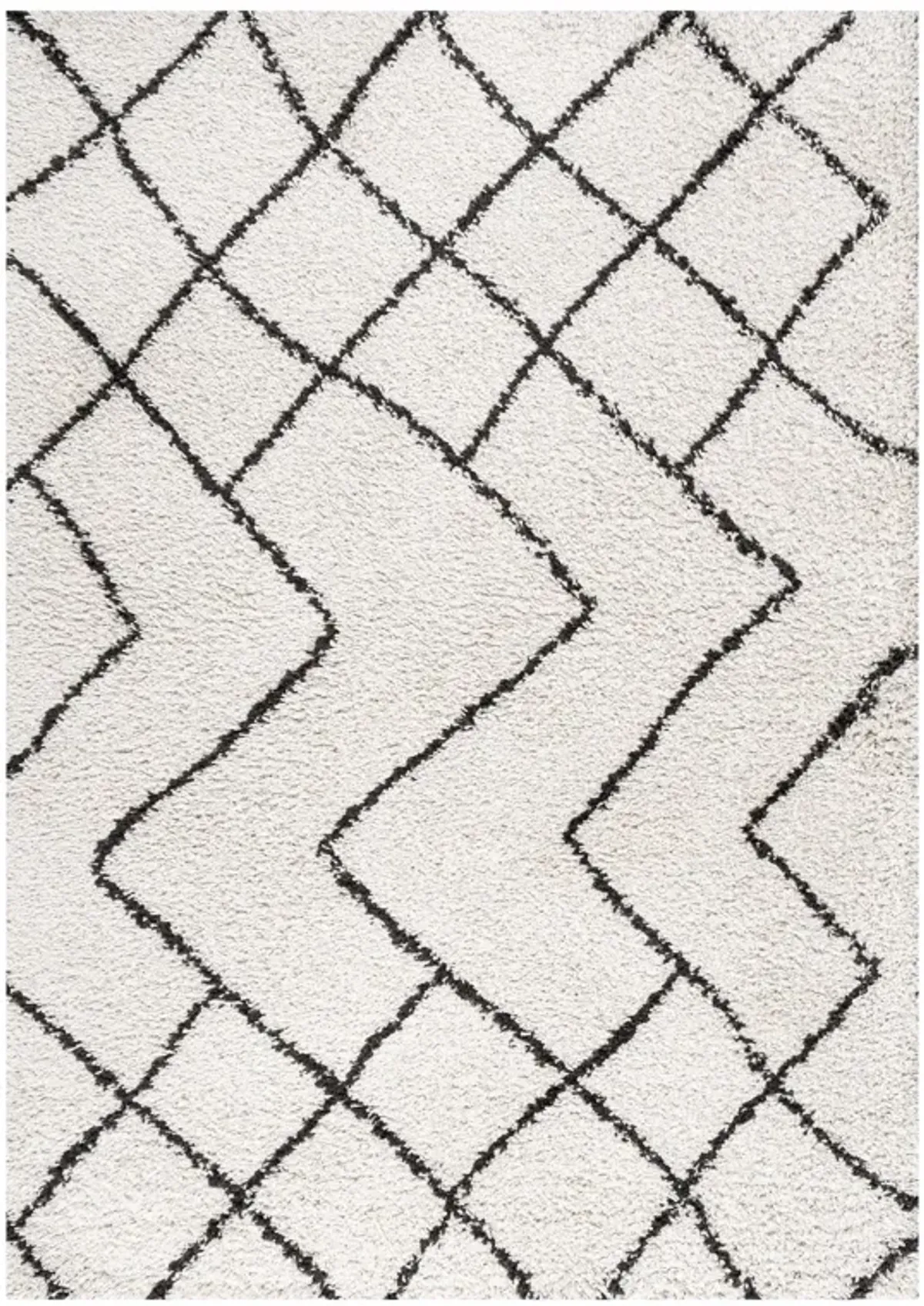 Inca Moroccan Diamond Shag Area Rug