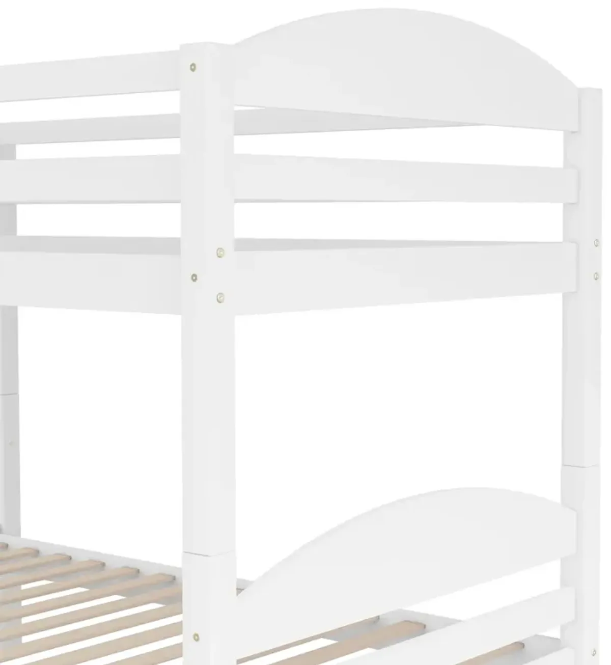 Twin L-Shaped Bunk Bed With Trundle