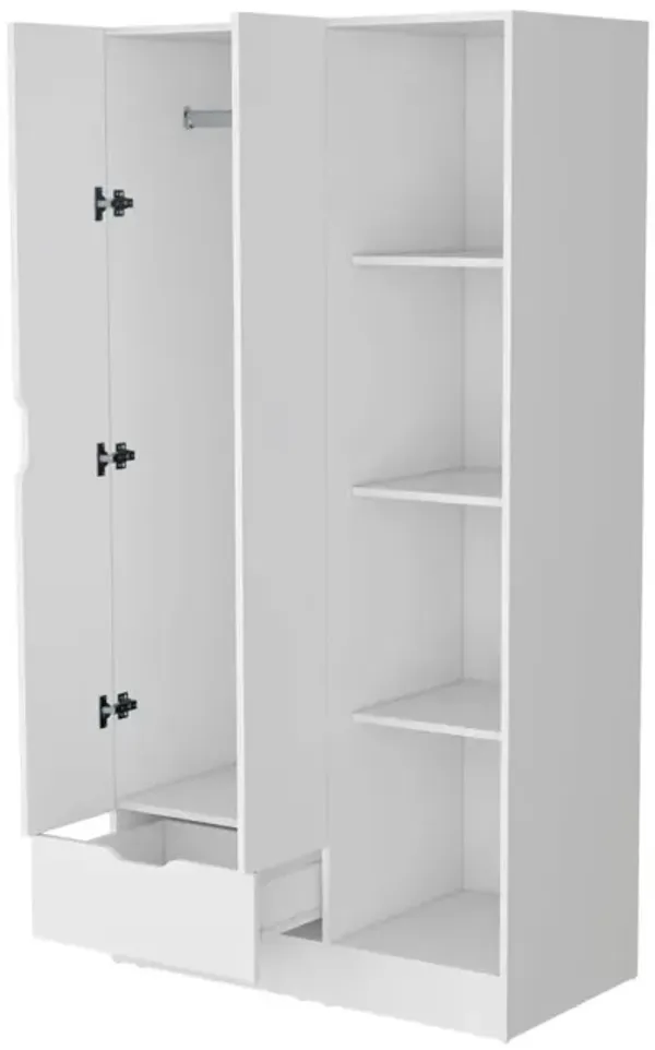Streamdale Cimarron 2-Door Armoire With Open Compartment White