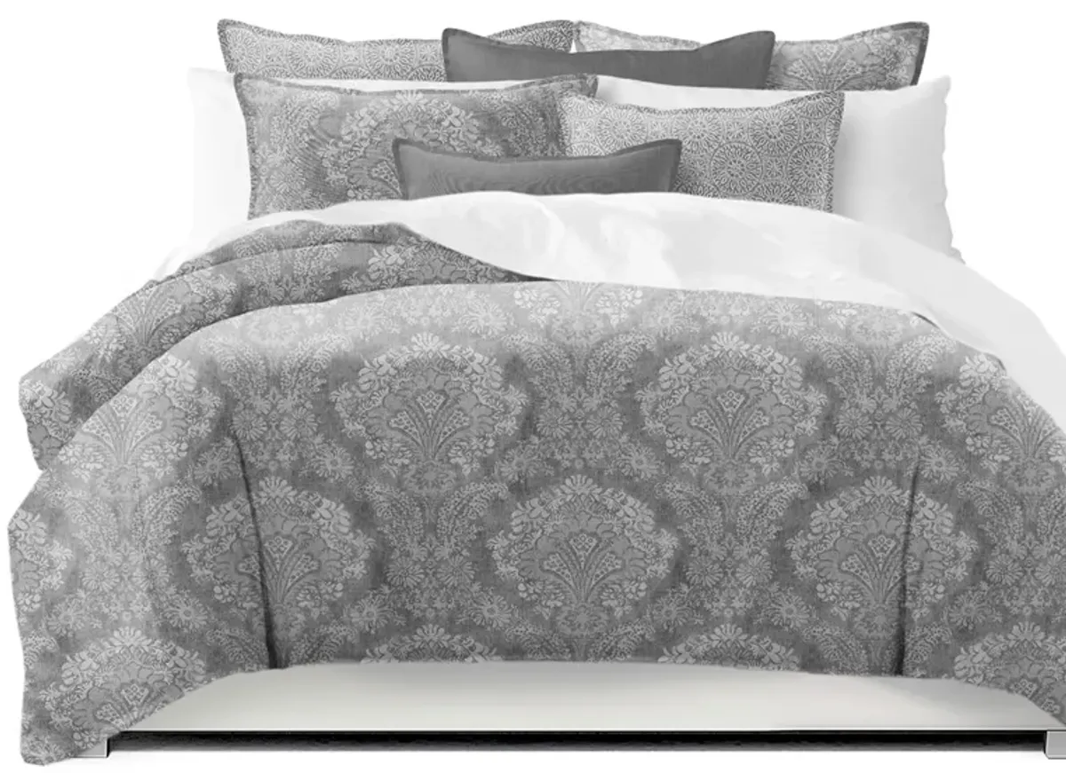 6ix Tailors Fine Linens Ophelia Gray Coverlet Set