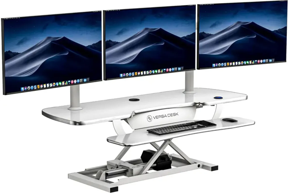 VersaDesk PowerPro® 48"W Electric Adjustable Standing Desk Converter, White