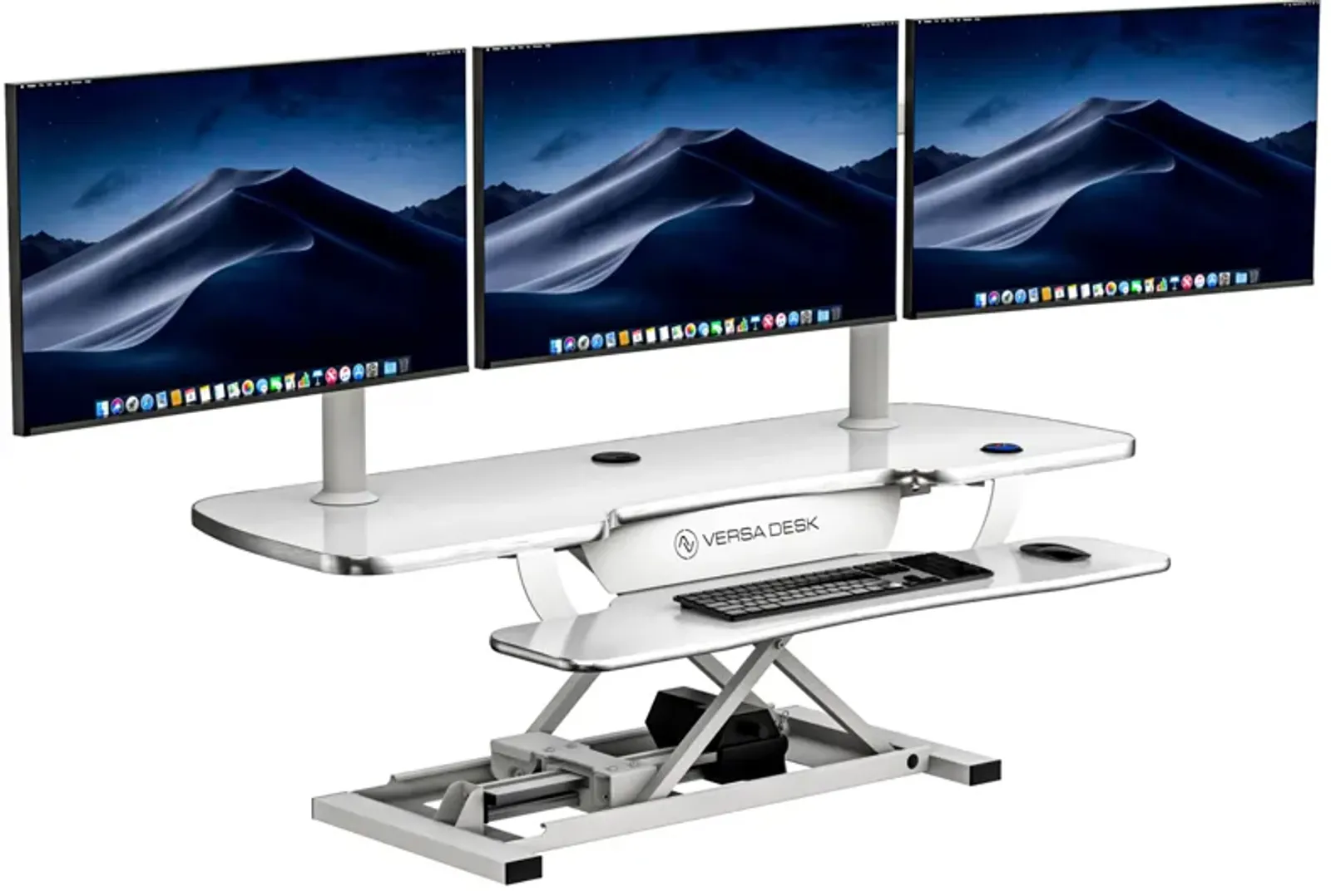 VersaDesk PowerPro® 48"W Electric Adjustable Standing Desk Converter, White