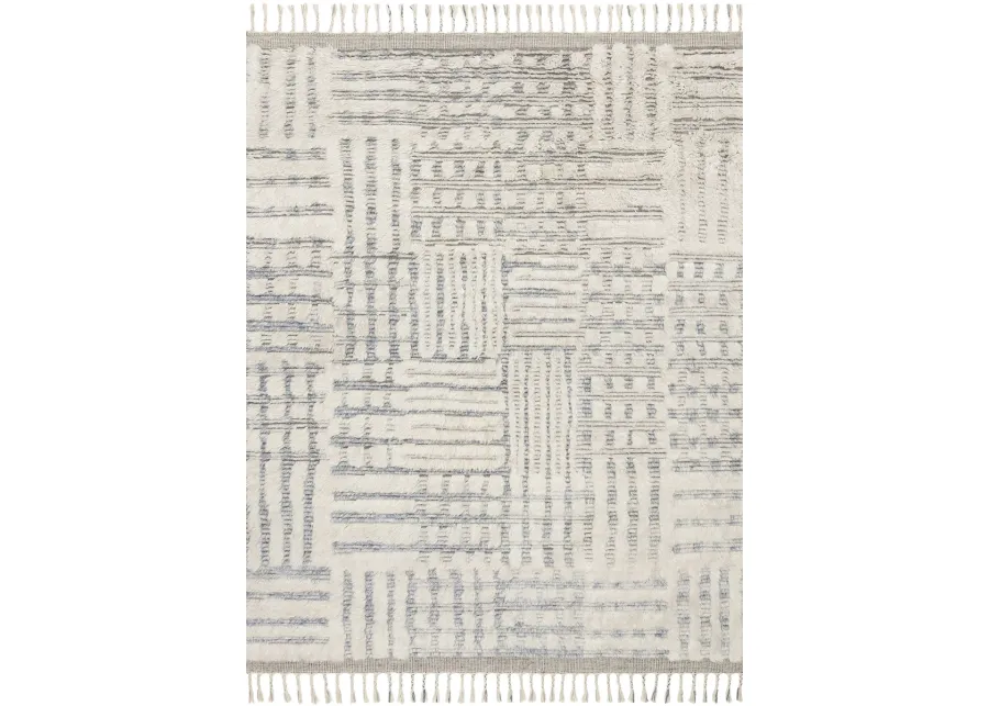 Khalid KF01 Ivory/Sky 8'6" x 11'6" Rug