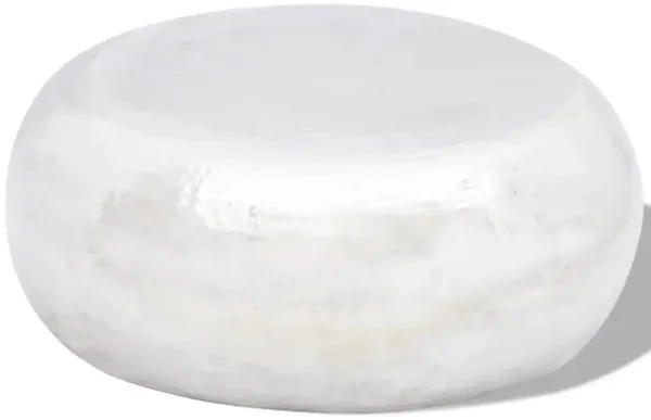 vidaXL Hammered Aluminum Coffee Table Silver