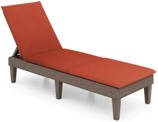 Hivvago Patio Lounge Outdoor Recliner Chair with Cushion 3-Position Adjustable Backrest