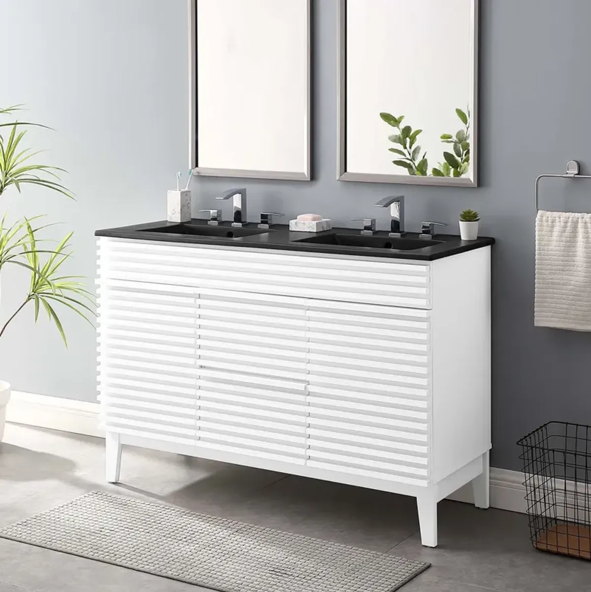 Render 48" Double Sink Bathroom Vanity