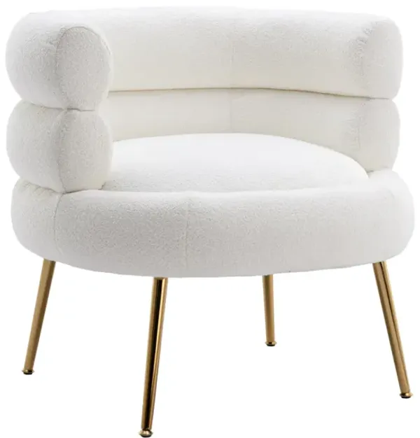 Accent Chair, Leisure Sofa With Golden Feet