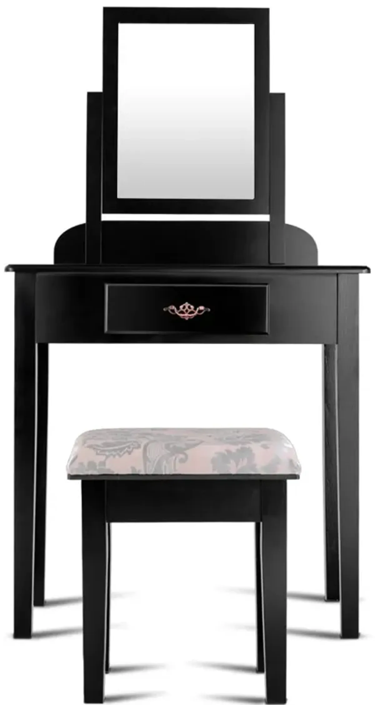 Vanity Dressing Table Stool Set with Large Makeup Mirror