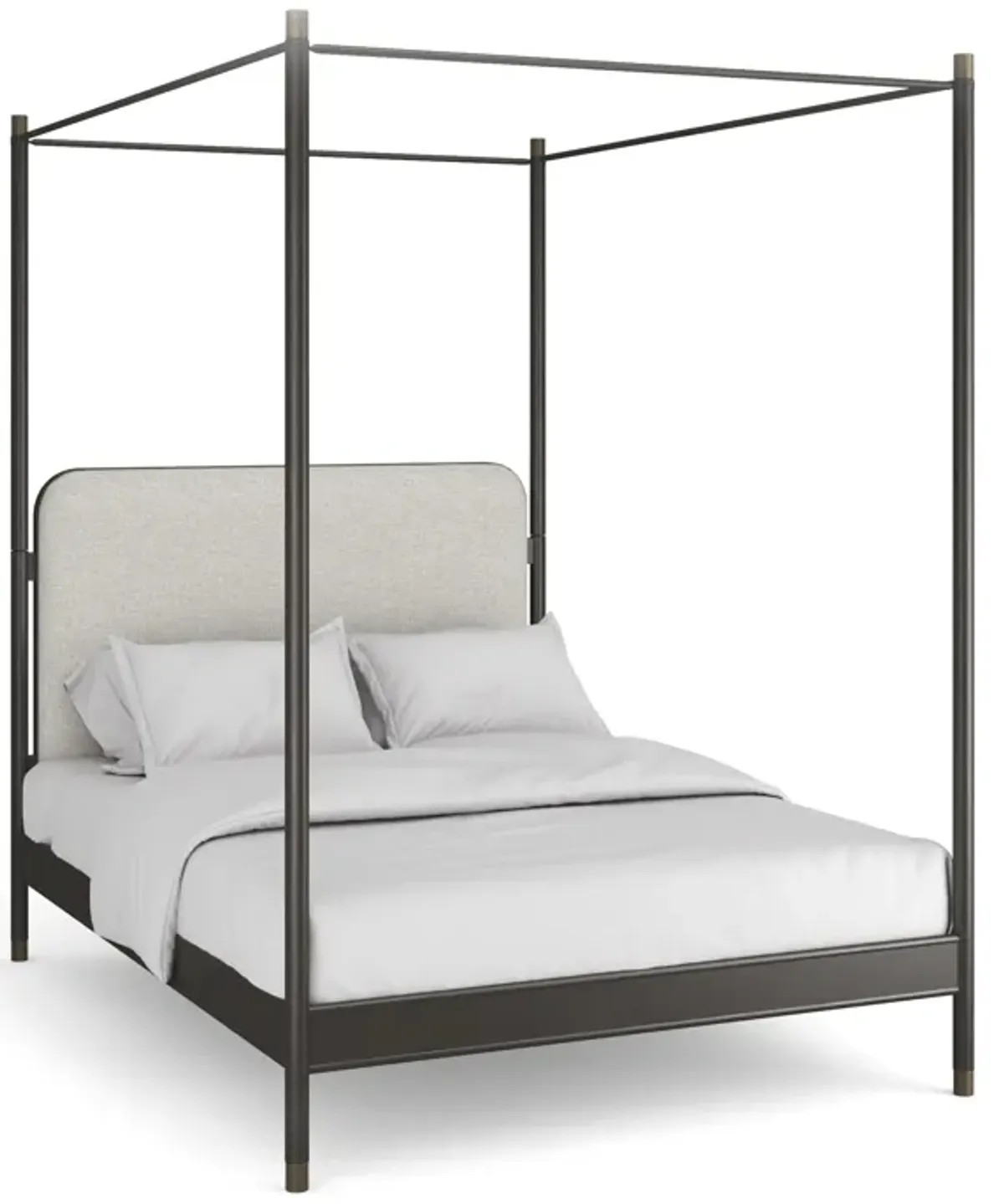 Campaign Queen Bed with Canopy