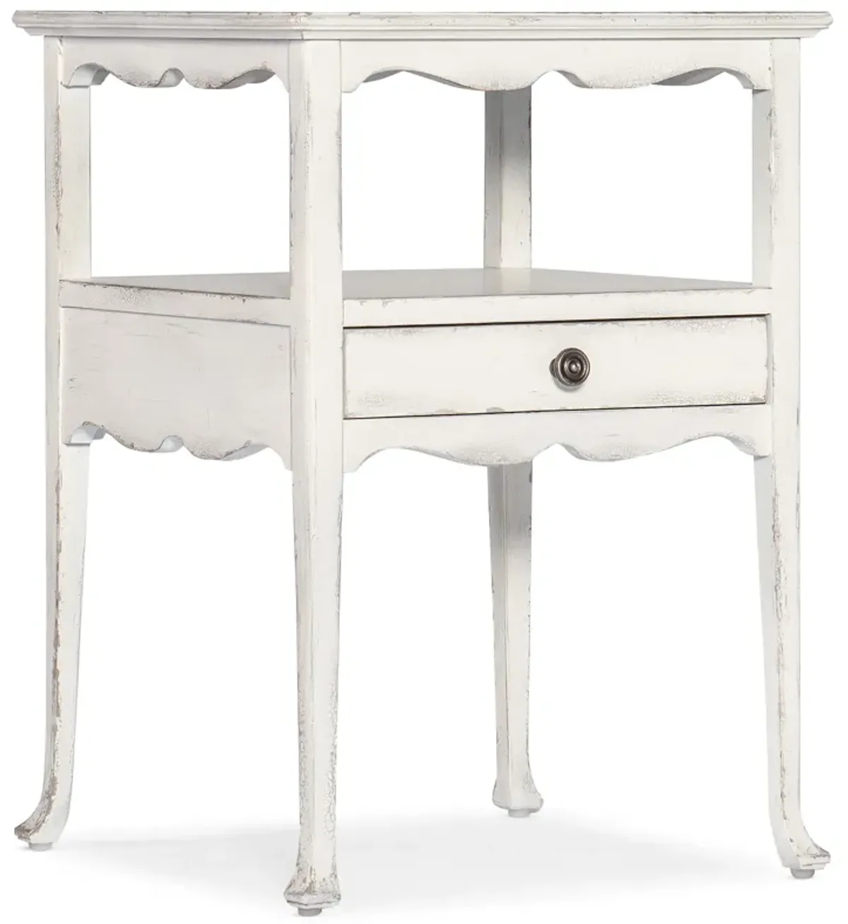 Charleston White 1 Drawer Accent Table