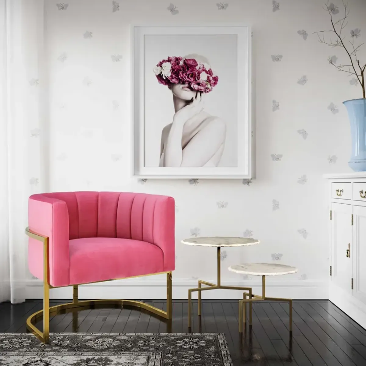 Magnolia Velvet Chair