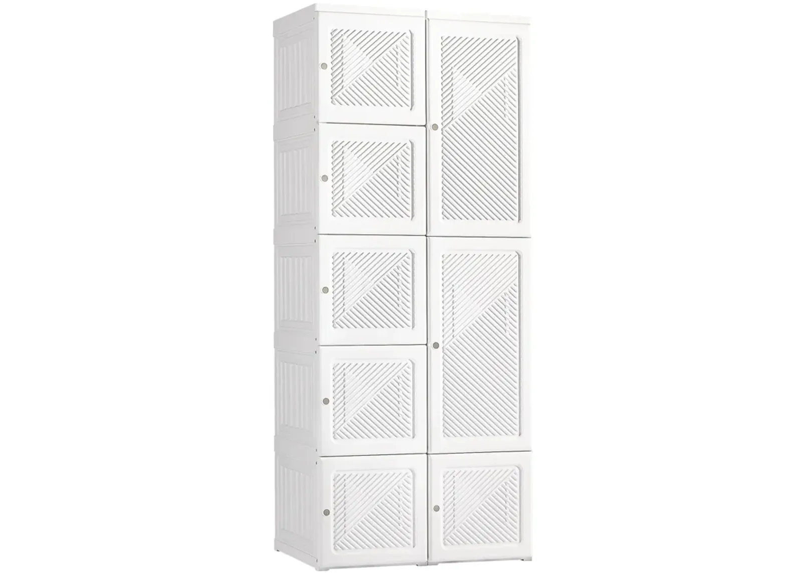 White Clothing Storage: Portable Folding Wardrobe with Magnet Doors