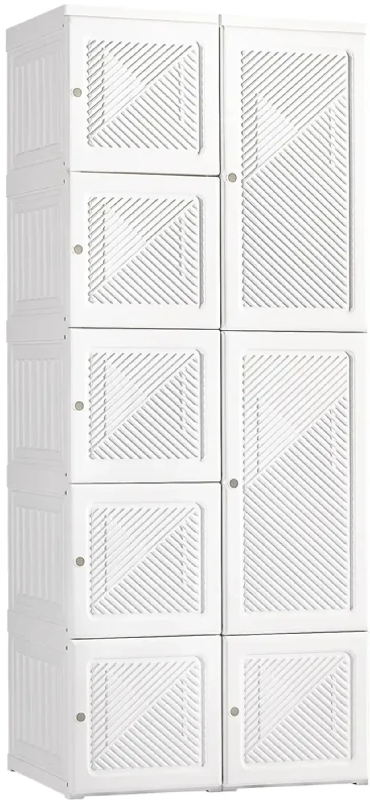 White Clothing Storage: Portable Folding Wardrobe with Magnet Doors