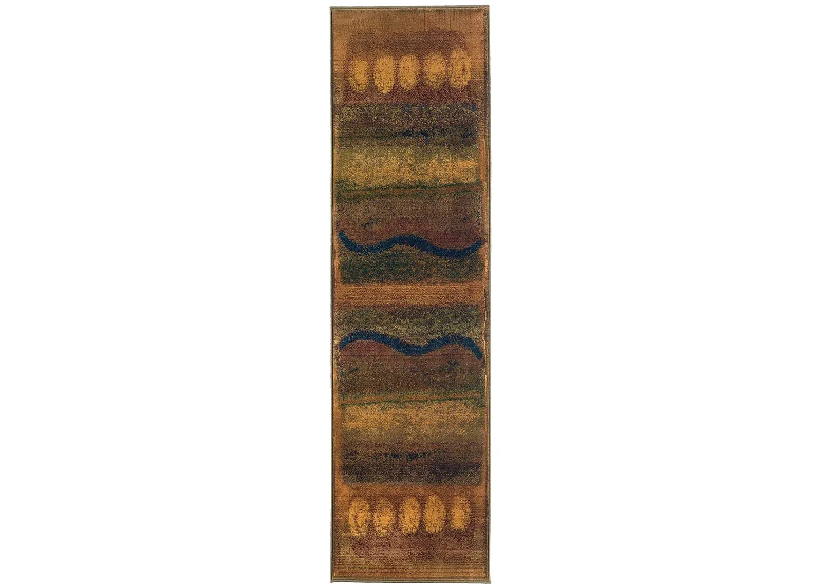 Kharma II 2'3" x 7'6" Gold Rug