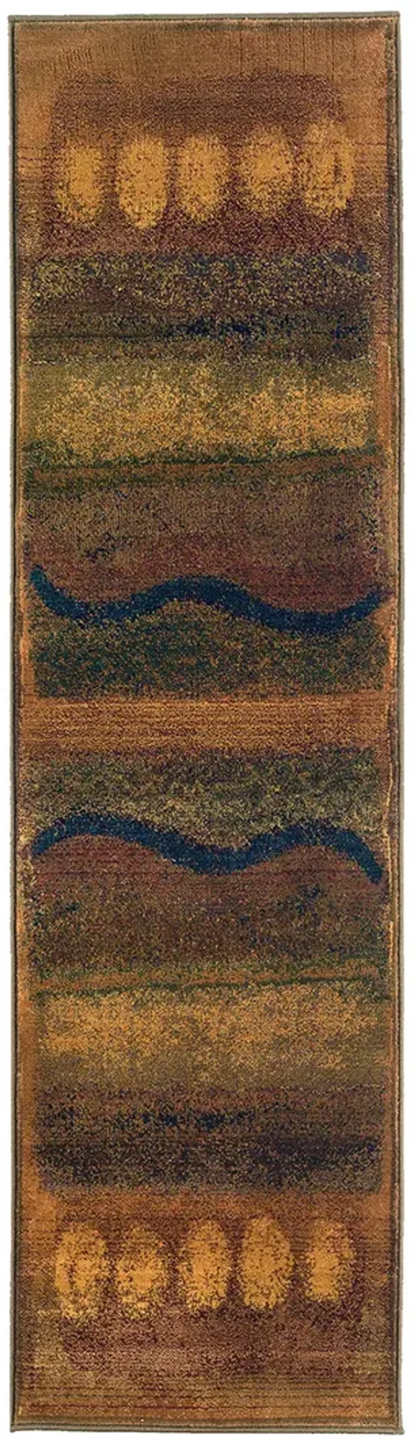 Kharma II 2'3" x 7'6" Gold Rug