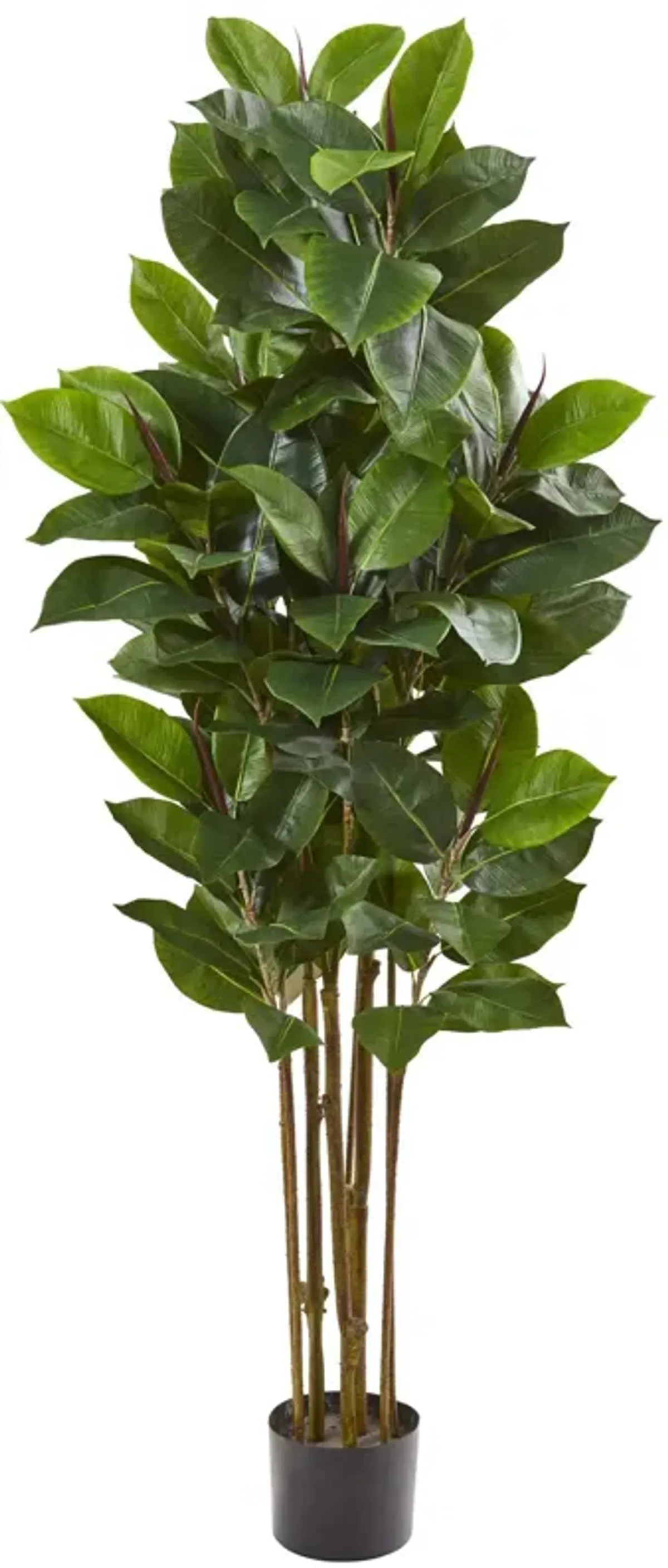 Nearly Natural 58-in Rubber Leaf Artificial Tree