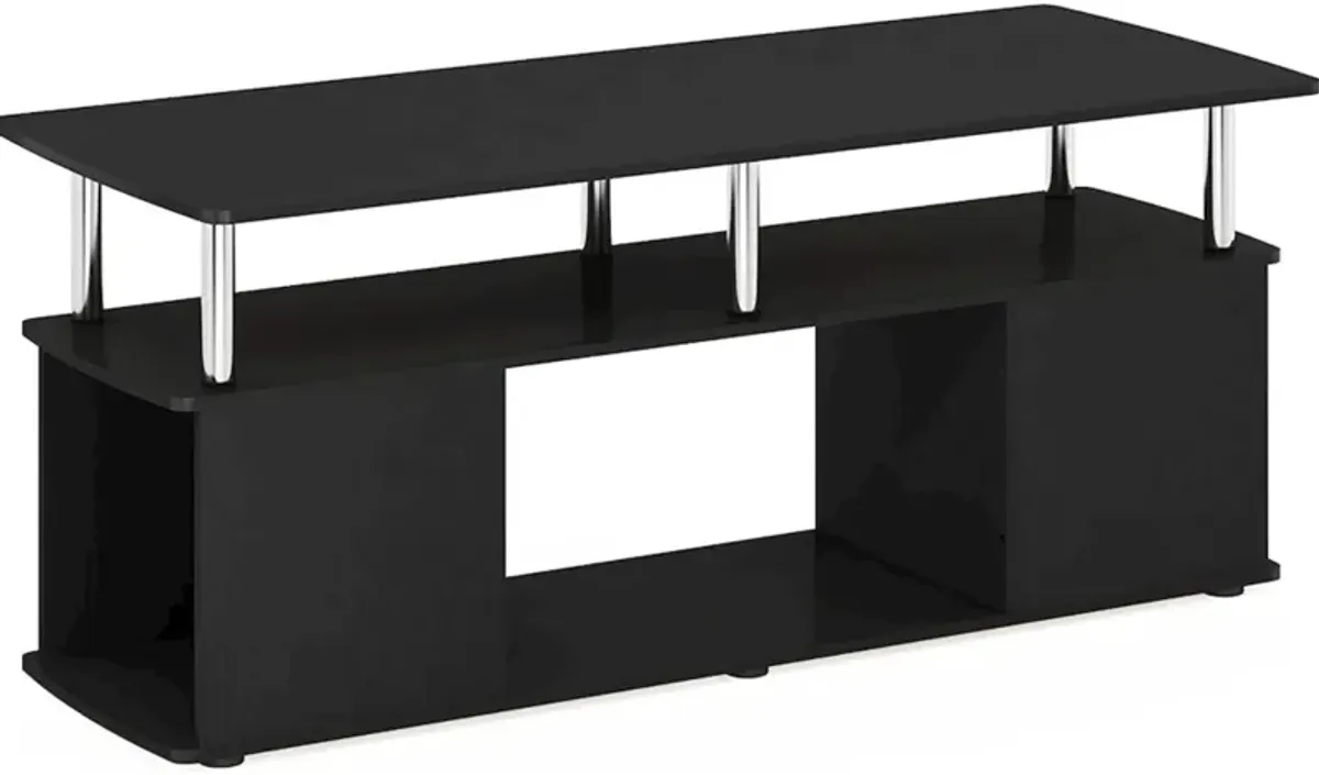 Furinno Furinno JAYA Utility Design Coffee Table, Americano, Stainless Steel Tubes