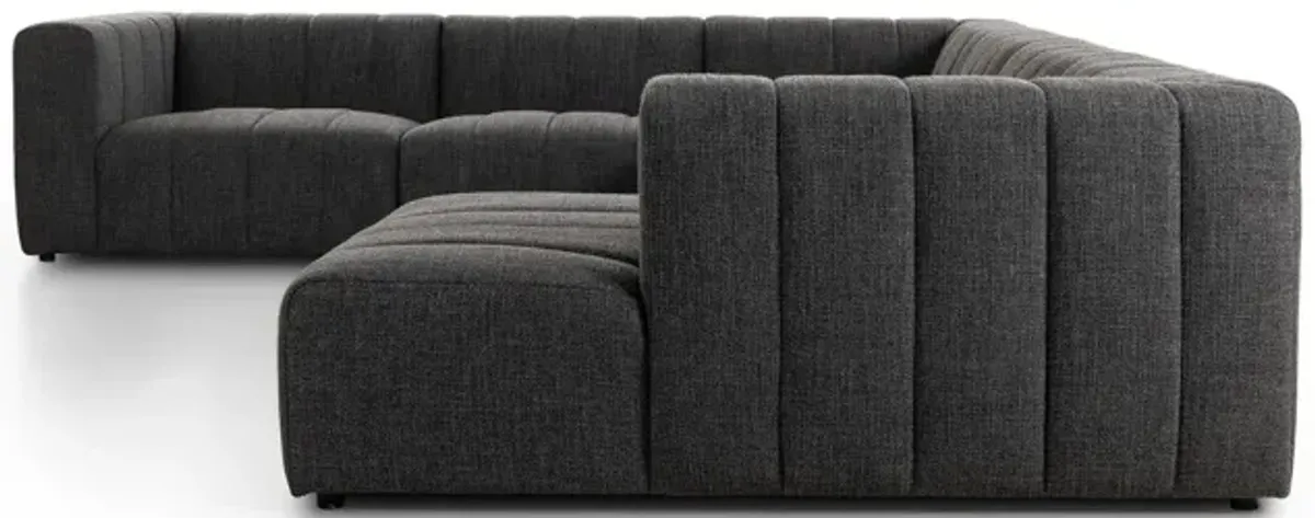 Langham Channeled 6-Piece Raf Chaise Sectional