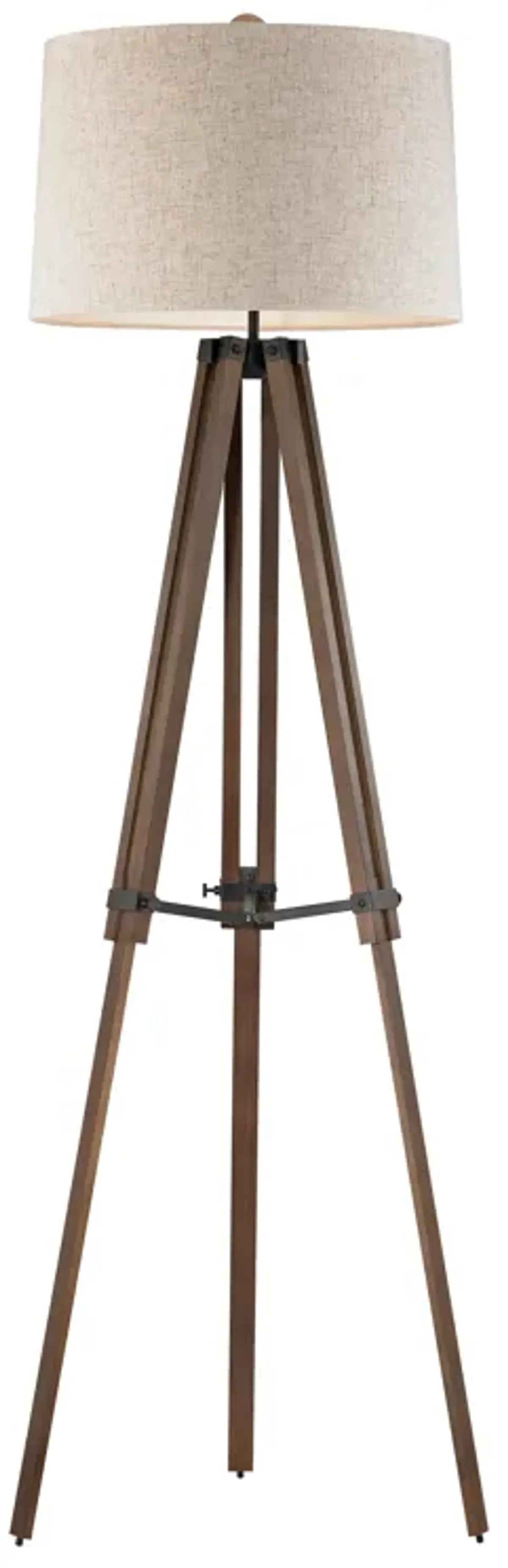 Wooden Brace Floor Lamp