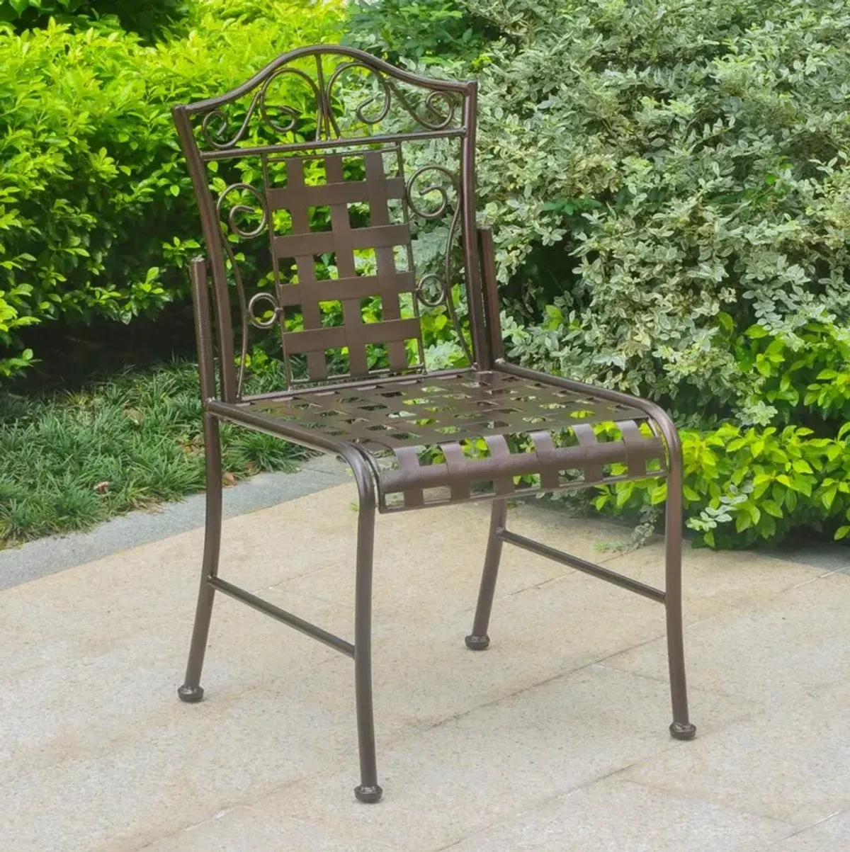 Mandalay Iron Patio Set of 2 Bistro Chairs