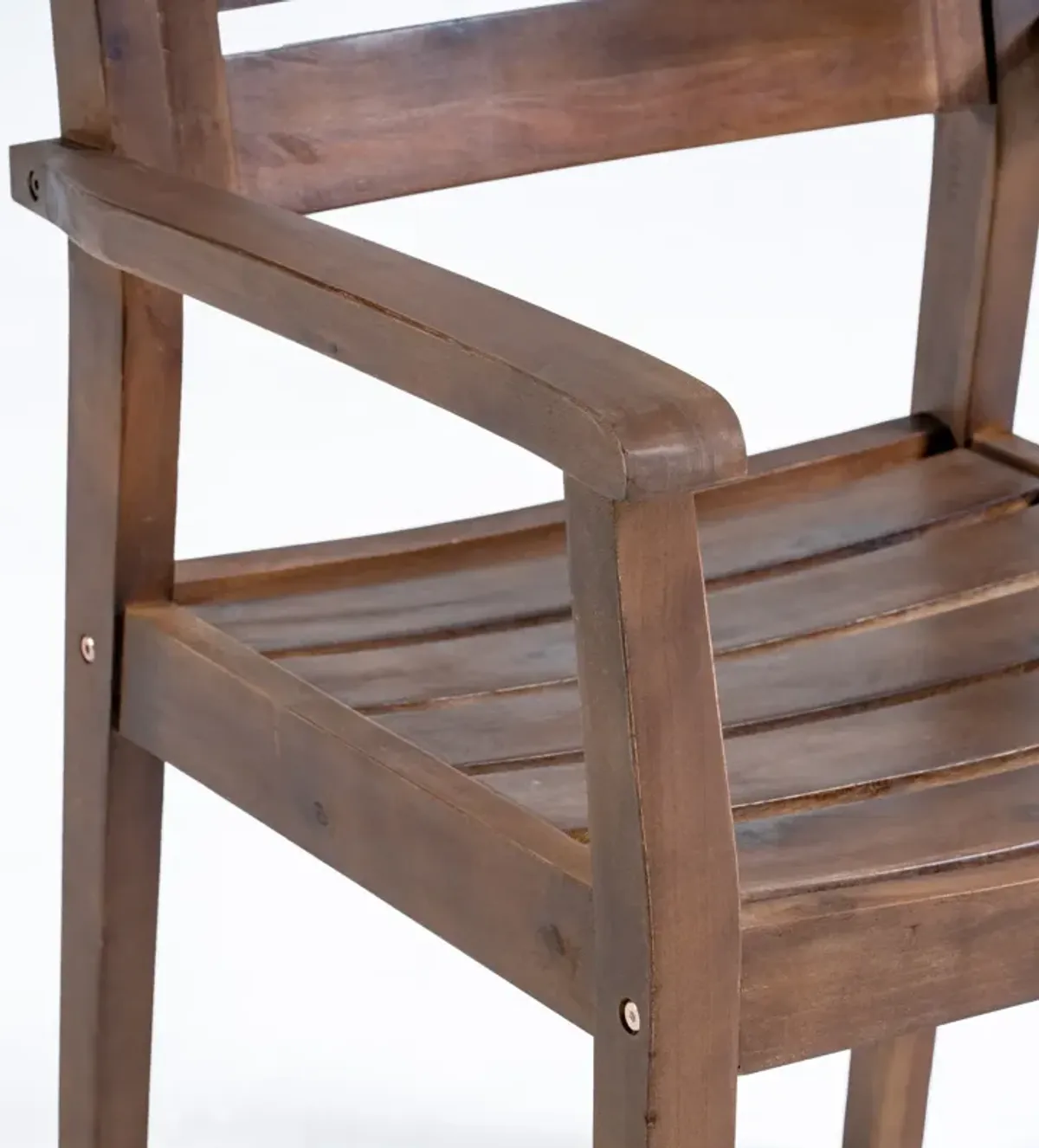 Merax Acacia Wood Patio Armchair Dining Chairs Set 2 PCS