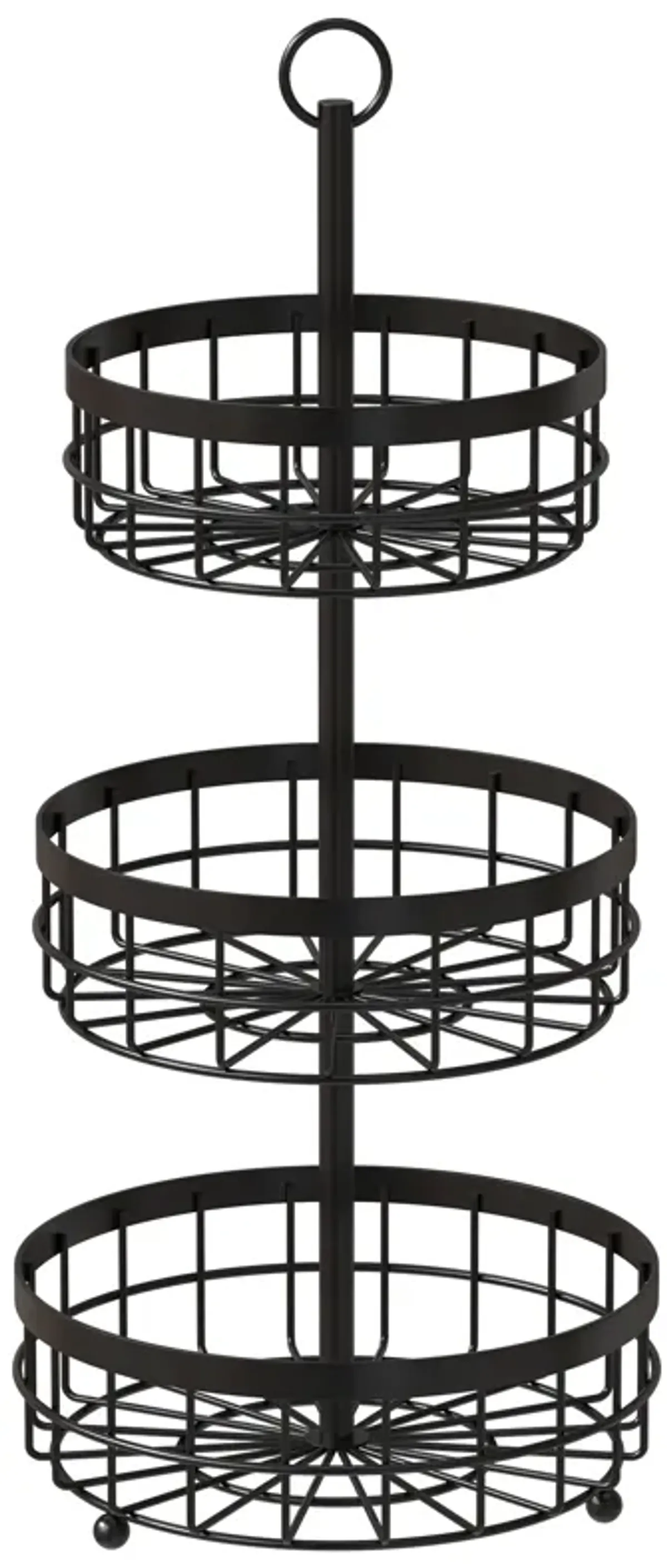 Mega Casa Three-Tier Round Bathroom Storage Rack For Bathroom