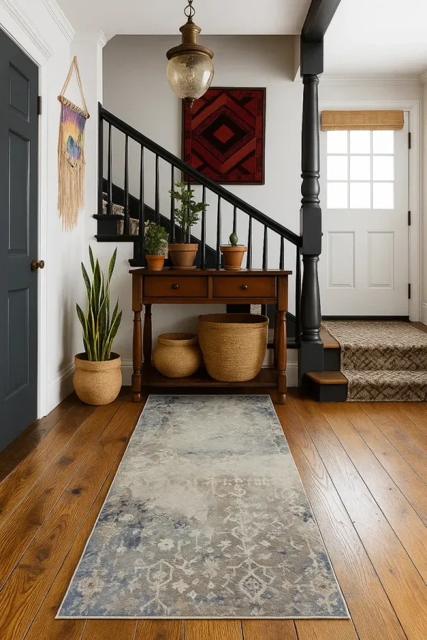 Havana Contemporary Abstract Blue Navy Indoor Area Rug