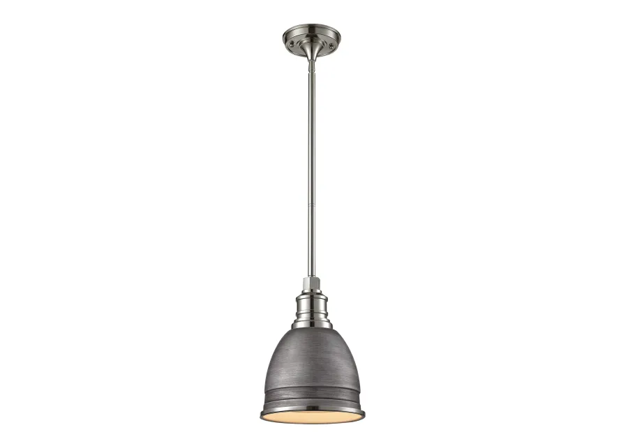 Carolton 8'' Wide 1-Light Polished Nickel Mini Pendant