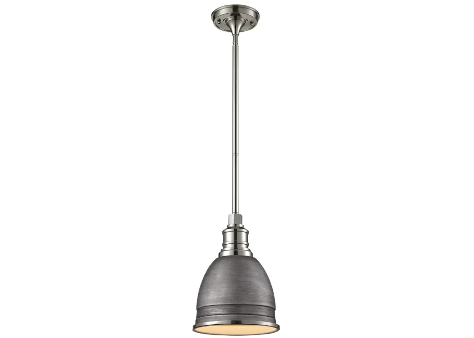 Carolton 8'' Wide 1-Light Polished Nickel Mini Pendant