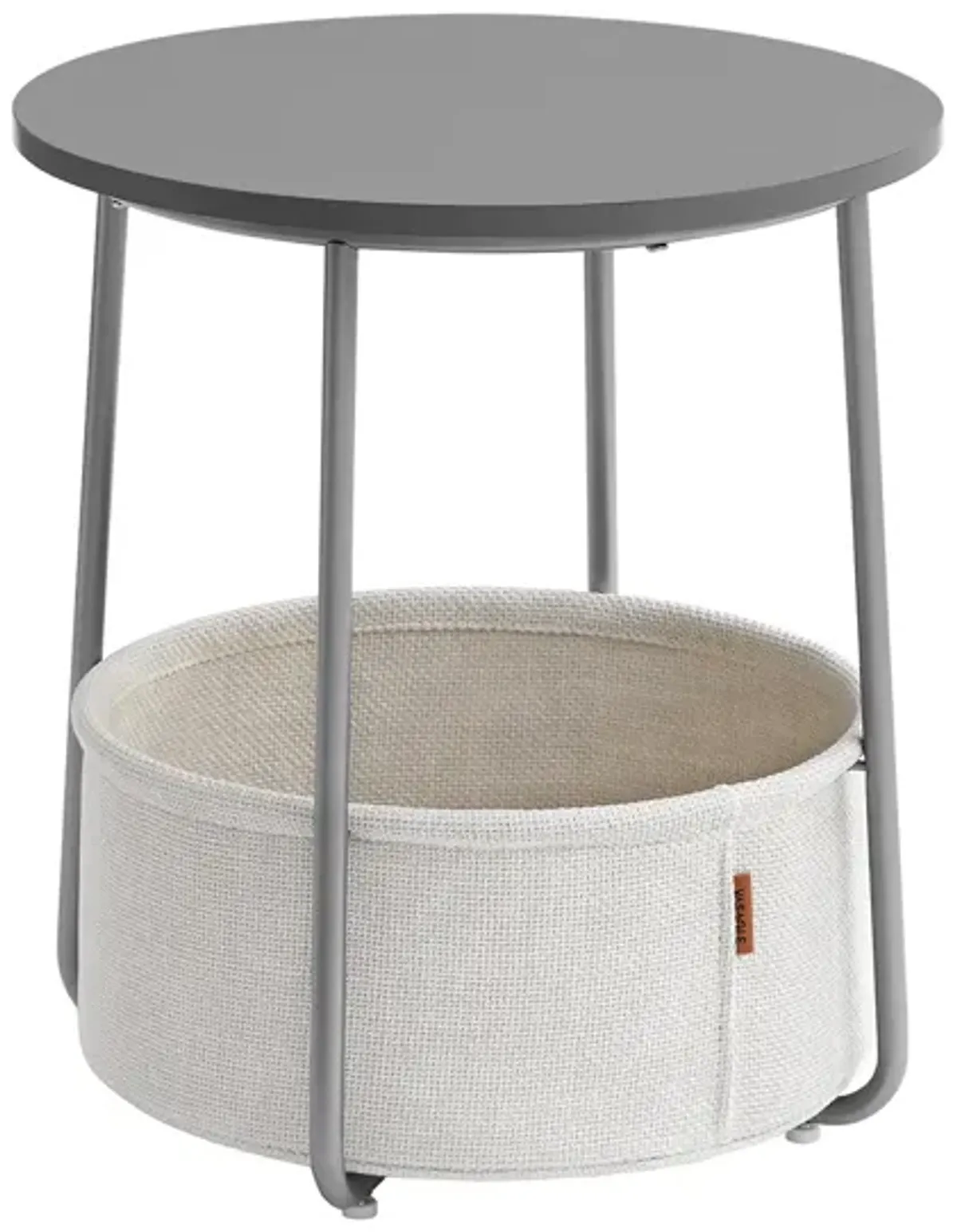 Modern Nightstand with Fabric Basket for Stylish and Functional Storage