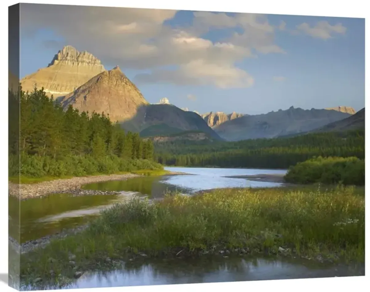 Mount Wilbur at Fishercap Lake, Glacier National Park, Montana-Canvas Art-28x22