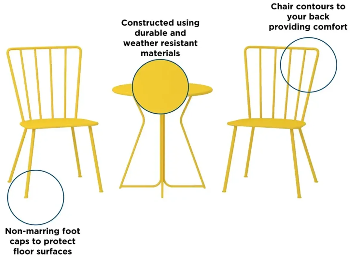 Novogratz Heidi Outdoor/Indoor 3 Piece Bistro Set